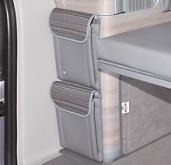 Brandrup T5 VW CALIFORNIA Wardrobe tail-gate/centre Pockets Warm Grey